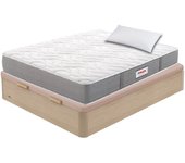 Pack colchón flex visco aire supreme 105x200 + canape abatible madera 19 natural + almohada