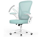 Rattantree silla de oficina ergonómica - con ruedas - soporte lumbar respaldo regulable - altura regulable - verde