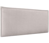 Dhome cabecero de lino natural liso con ribete cabezal tapizado cama dormitorio moderno top trending (beige, 105cm)