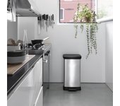 Cubo de basura con pedal curver deco 50 l plateado