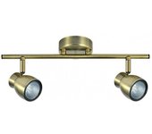 Regleta 2 luces modelo chacho cuero para bombilla gu10