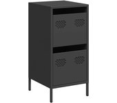 Aparador | aparador de comedor | armario de cocina de acero laminado en frío negro 35x39x73 | 5 cm cfw96220
