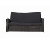 Cojines para sofá de exterior negros cojines para sofá cojines para banco de jardín de 4-3 plazas 170x60x50cm cojines para muebles de poliratán-slim