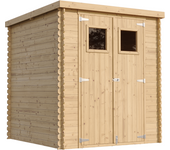 Casa de almacenamiento jardín 204x204x200 cm/3.53 m2 - caseta para exterior jardín - cobertizo de madera pequeño - techo, ventanas- timbela m309