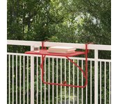 Mesa de balcón plegable vidaxl roja 60x40 cm de acero