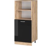 Vicco armario para horno empotrado r-line, negro brillo intenso, 60 cm