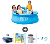 Paquete de piscina - intex - alrededor - 183x183x51 cm + accesorios cb14