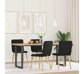 Pack 4 uds sillas de comedor | silla de cocina tela negras cfw13655