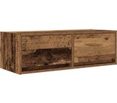 Mueble para tv | mueble de salón | mesa de tv madera contrachapada envejecida 80x31x25,5 cm cfw44472