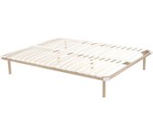Somier de láminas con estructura 180 x 200 cm - 2x19 láminas - con patas - beige - kalista de ysmée