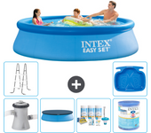 Paquete de piscina - intex - alrededor - 305x305x76 cm + accesorios a916