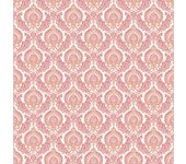 Papel pintado pared damasco pequeño - lulu rosa fine decor - rollo de 10 m x 0,53 m