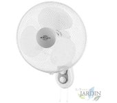 Ventilador de pared orbegozo, oscilante, 3 velocidades, cabezal inclinable, blanco | ventilador de pared