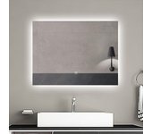 Espejo de baño led 90 x 70 cm, antivaho, brillo regulable, función memoria