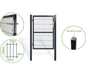 Puerta de valla 1m razo 100p140 gris