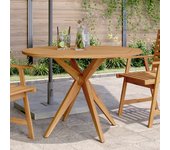 Mesa de jardín redonda de madera maciza de acacia 85x75 cm
