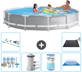 Paquete de piscina - intex - alrededor - 366x366x76 cm + accesorios a1937