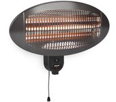 Tristar calefactor de patio para pared cuarzo negro ka-5286 2000 w