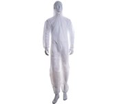 Pack 10 uds buzo mono desechable capucha talla xl blanco. protección para clínicas, laboratorios, fábricas, veterinarios, granjas, bricolaje…