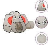 Tienda de jardín | tienda de juegos diseño de elefante 250 bolas gris 174x86x101cm cfw310778