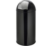 Cubo de basura push 35l negro satén hjh office
