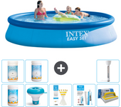 Paquete de piscina - intex - alrededor - 396x396x84 cm + accesorios