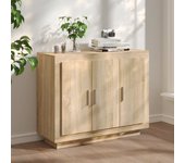 Aparador | aparador de comedor | armario de cocina de madera contrachapada color roble sonoma 92x35x75 cm cfw49738