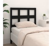 Cabecero de cama，panel de cabecera，decoración de pared madera maciza de pino negro 95,5x4x100 cm cfw63738