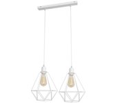 Helam karo lámpara de techo colgante barra recta blanco 50cm