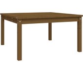Mesa de jardín，mesa para exteriores，mesa de patio madera maciza pino marrón miel 82,5x82,5x45 cm cfw10146