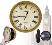 Reloj de pared de seguridad con almacenamiento secreto.