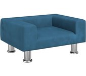 Sofá para niños | sofá de salón | sofá de descanso de terciopelo azul 50x40x26,5 cm cfw96367