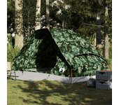 Tienda de campaña iglú para 4 personas impermeable camuflaje v8822 4 personas / verde