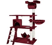 Rascador para gatos 141 cm rojo burdeos 3708104