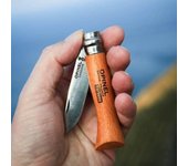 Opinel navaja de bolsillo no. 08 in holzbox inkl. kunstlederetui