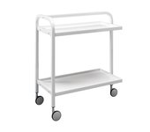 Carrito para bebidas en metal blanco 40x75x80h cm