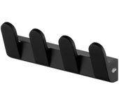 Percha baño negro 4 ganchos