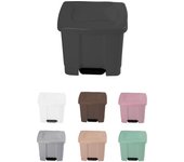 Cubo de basura para el reciclaje – basurero con pedal 35l con 2 compartimentos | 35l (gris oscuro)