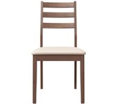 Pack 2 uds sillas de comedor | silla de cocina con cojines madera maciza marrón caucho cfw79972