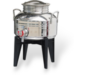 Contenedor de aceite para bidones de acero inoxidable sansone de 2 litros con soporte