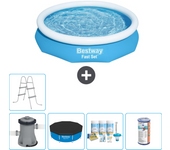 Paquete de piscina - bestway - alrededor - 305x305x66 cm + accesorios cb14