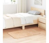 Alfombra de pelo largo navarra beige 60x100 cm poliéster