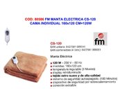 Fm manta electrica cs-120 cama individual 160x120 cm 120w