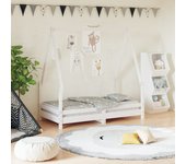 Estructura de cama para niños madera de pino blanco 70x140 cm