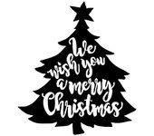 Decoración de metal árbol de navidad 10, metal, negro, epikasa