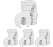 Set de 40 protectores puertas bebé, seguridad niños, retenedores, seguros, gomaespuma, 2 x 9 x 10,5 cm, blanco