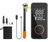 Bomba de neumáticos portátil con pantalla digital dual, compresor de aire para coche y moto