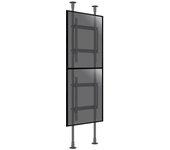 Soporte vertical de suelo-techo para 2 tv 50''-82'' - modo retrato - altura 300cm max
