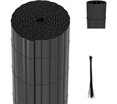 Canisse de pvc canisse de pvc para jardín balcón terraza. valla cortavientos para balcones gris 90 x 600cm