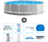Paquete de piscina - intex - alrededor - 457x457x122 cm + accesorios a2291